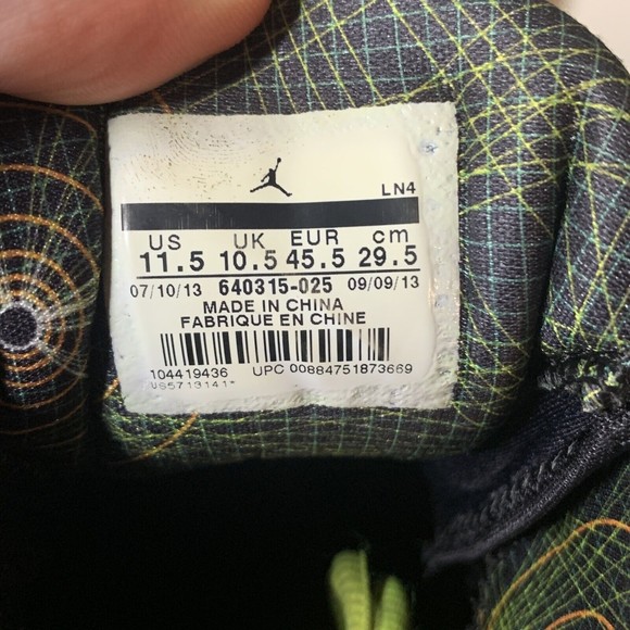 NIKE AIR JORDAN SUPER.FLY 2 Mens Size 11.5 Shoes BLACK Gray 640315-025 Sneakers - Picture 8 of 8